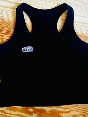 Cropped tank top “great t!ts”